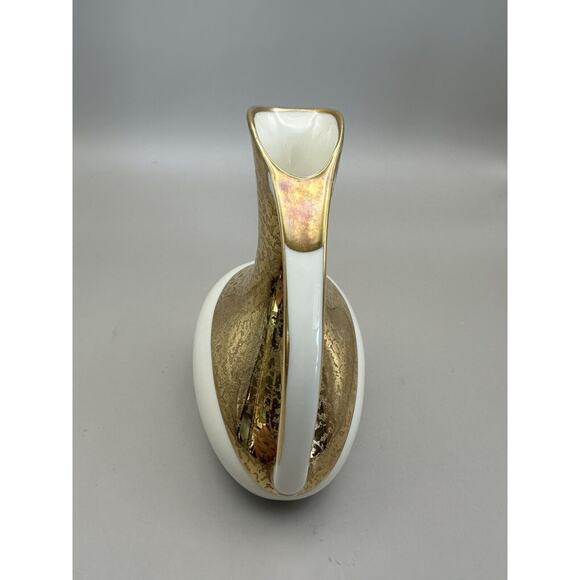 Vintage ALKA Bavaria Gold Frieze Porcelain 1950s Bud Vase/Pitcher - Picture 5 of 9